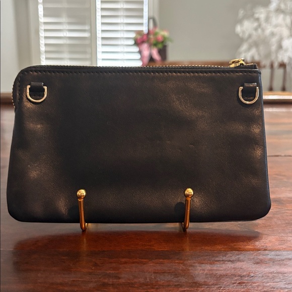 TORY BURCH “Charlie” Leather Clutch - Picture 4 of 8